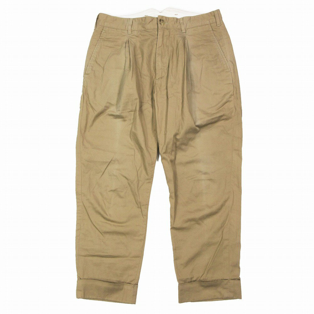 ENGINEERED GARMENTS エンジニアードガーメンツ USA製 テーパード パンツ コットン タック サイズ30 ベージュ メンズ 【中古】