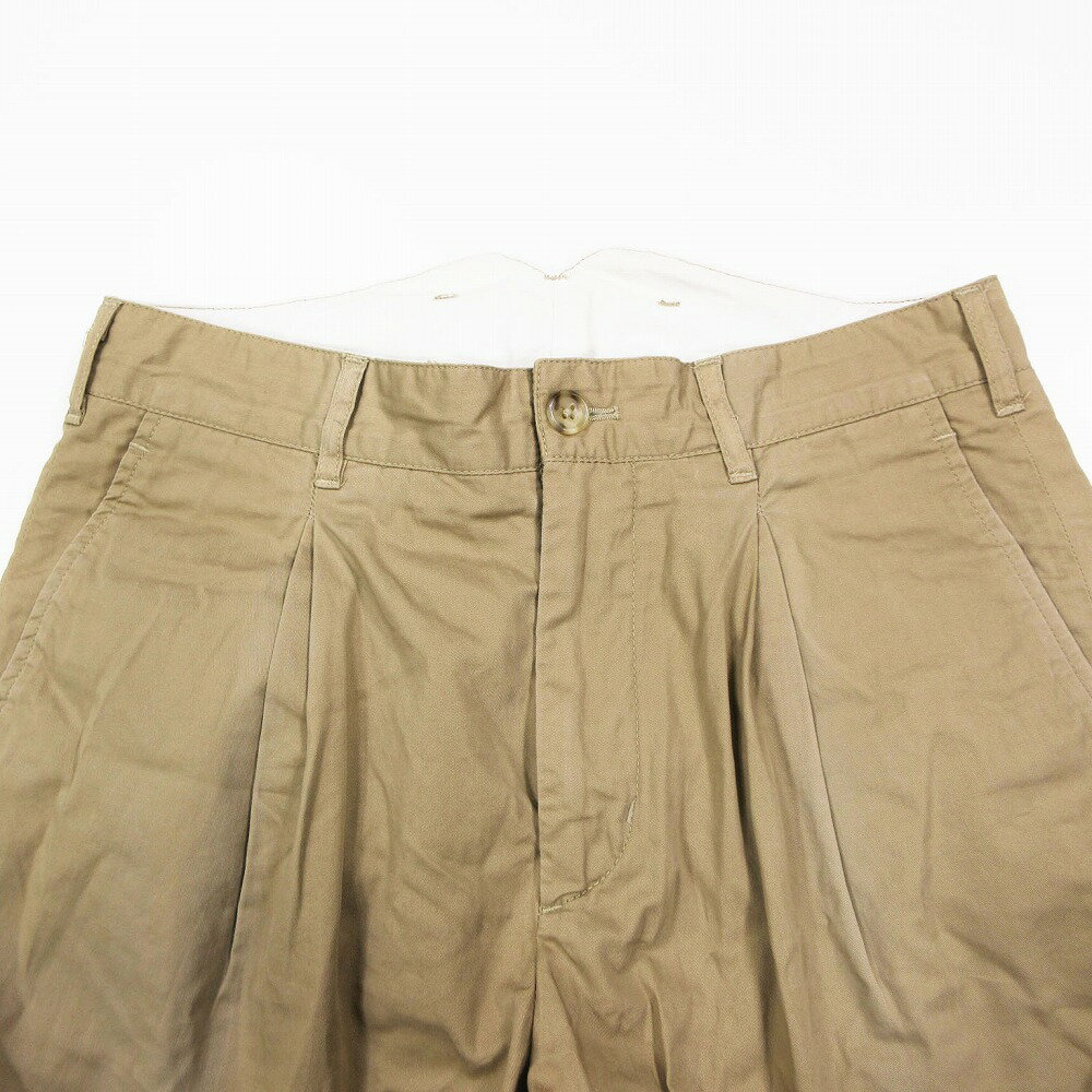 ENGINEERED GARMENTS エンジニアードガーメンツ USA製 テーパード パンツ コットン タック サイズ30 ベージュ メンズ 【中古】
