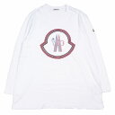 22SS モンクレール MONCLER ロゴ ロングスリーブ Tシャツ ロンT カットソー トップス H10918D00005 XXL ホワイト ur73 【中古】 /TNT
