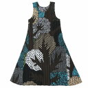 極美品 2013 PLEATS PLEASE ISSEY MIYAKE 総柄 ワンピース チュニック ノースリーブ Forest サイズ3/L ブラウン レディース 【中古】 /TNT