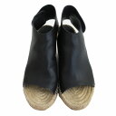 CELINE セリーヌ フィービー期 エスパドリーユ オープントゥ ブーティサンダル シューズ ブラック サイズ23cm レディース 【中古】