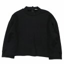 コラム COLUMN クロップド プルオーバー ストレッチ 長袖 トレーナー スウェット カットソー トップス F ブラック ur54 【中古】