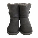 UGG australia アグオーストラリア ベイリー ムートン ショートブーツ シューズ F19012 グレー サイズ23cm レディース 【中古】