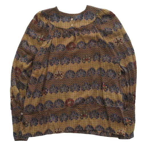 LANVIN ランバン ヴィンテージ 総柄 シルク チュニック ブラウス トップス サイズM イエロー系 レディース 【中古】 LANVIN ランバン ヴィンテージ 総柄 シルク チュニック ブラウス トップス サイズM イエロー系 レディース 【中古】