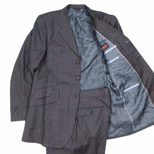 Paul Smith COLLECTION ETHOMAS SUPER 130s ポールスミス コレクション ストライプ柄 スーツ セットアップ M グレー メンズ 【中古】 Paul Smith COLLECTION ETHOMAS SUPER 130s ポールスミス コレクション ストライプ柄 スーツ セットアップ M グレー メンズ 【中古】