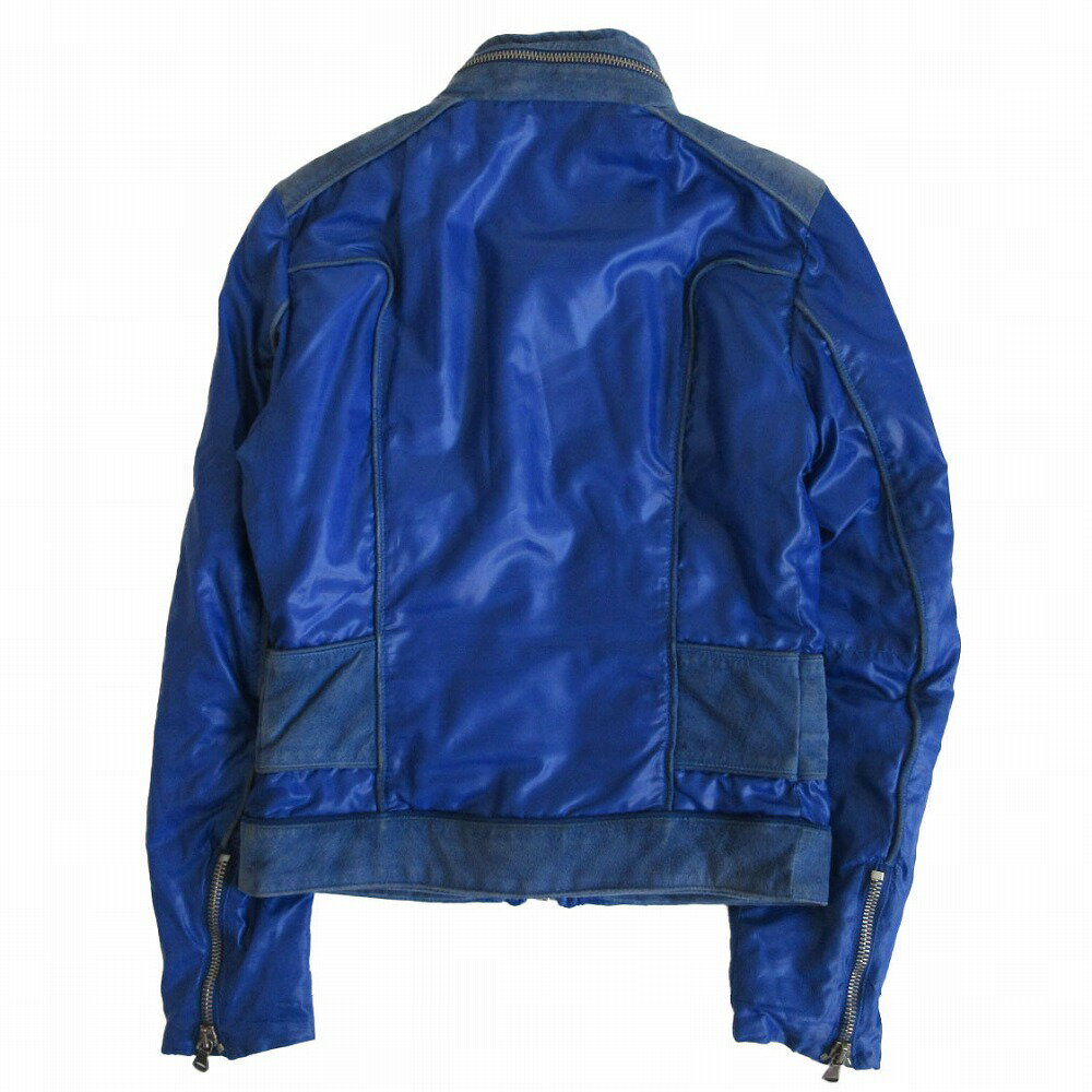 D&G ドルチェアンドガッバーナ DOLCE&GABBANA 00s MANY ZIP SWITCHING LEATHER スエード 切替 ジャケット メンズ 【中古】