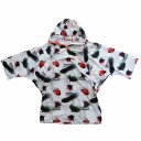 インハビタント inhabitant RAIN PONCHO ロゴ 総柄 レイン ポンチョ コート レインウェア 雨具 IH432GT30A F ホワイト ur...