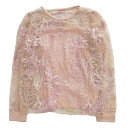 ELIE TAHARI エリータハリ チュール 総レース トップス 長袖 ピンク レディース 【中古】