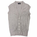 DOLCE&GABBANA ドルチェアンドガッバーナ ドルガバ ニット ベスト ノースリーブ 反転ロゴ タグ パッチ 44 S グレー 【中古】