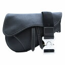 ディオール サドルバッグ グレインドカーフスキン ブラック Dior Saddle Bag Grained Calfskin Black 1ADPO093YKK...