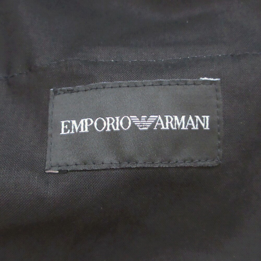 EMPORIO ARMANI エンポリオアルマーニ 23SS バックロゴ イージーパンツ ボトムス D41P41 D1200 ネイビー サイズM メンズ 【中古】