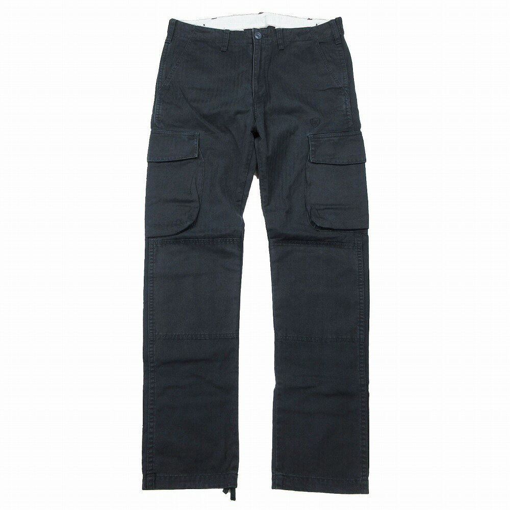 ルーカー バイ ネイバーフッド LUKER BY NEIGHBORHOOD デニム カーゴ パンツ ストライプ柄 152QLK-PTM02 M ブラック ur62 【中古】