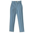 Elisabetta Franchi エリザベッタフランキ テーパードダブルストレッチクレープパンツ PA04831E2 ライトブルー サイズM 【中古】
