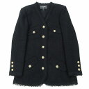 CHANEL シャネル 22年 メティエダール コレクション テーラードジャケット レディース ココボタン ノーカラー ツイード S 【中古】 /TNT