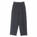 未使用品 25ss IIROT イロット Plane weave Trousers Black スラックス タック パンツ トラウザーズ 黒 38 M レディース 【中古】