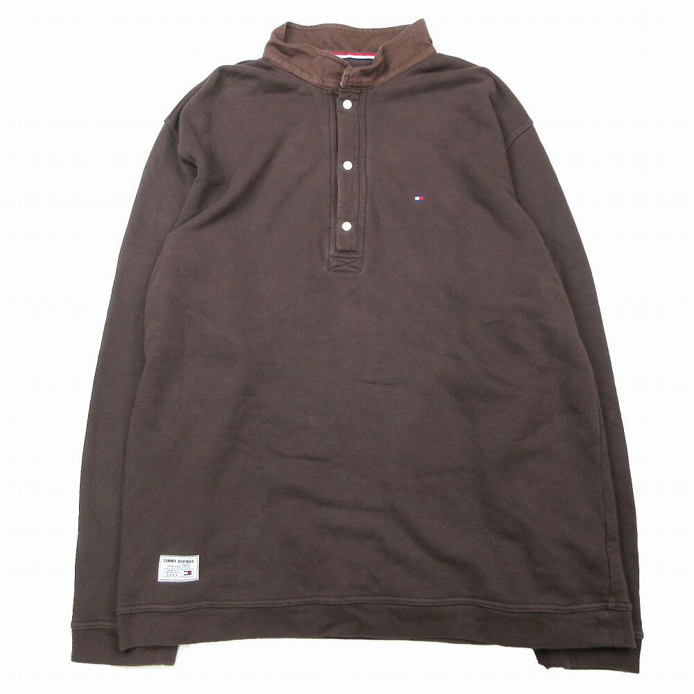 TOMMY HILFIGER トミーヒルフィガー スウェット シャツ トレーナー プルオーバートップス ブラウン 長..