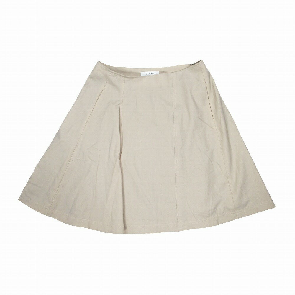 アディアム ADEAM フォクシー フレア スカート ミニ丈 ボトムス 38385 サイズ2 M ベージュ レディース 【中古】