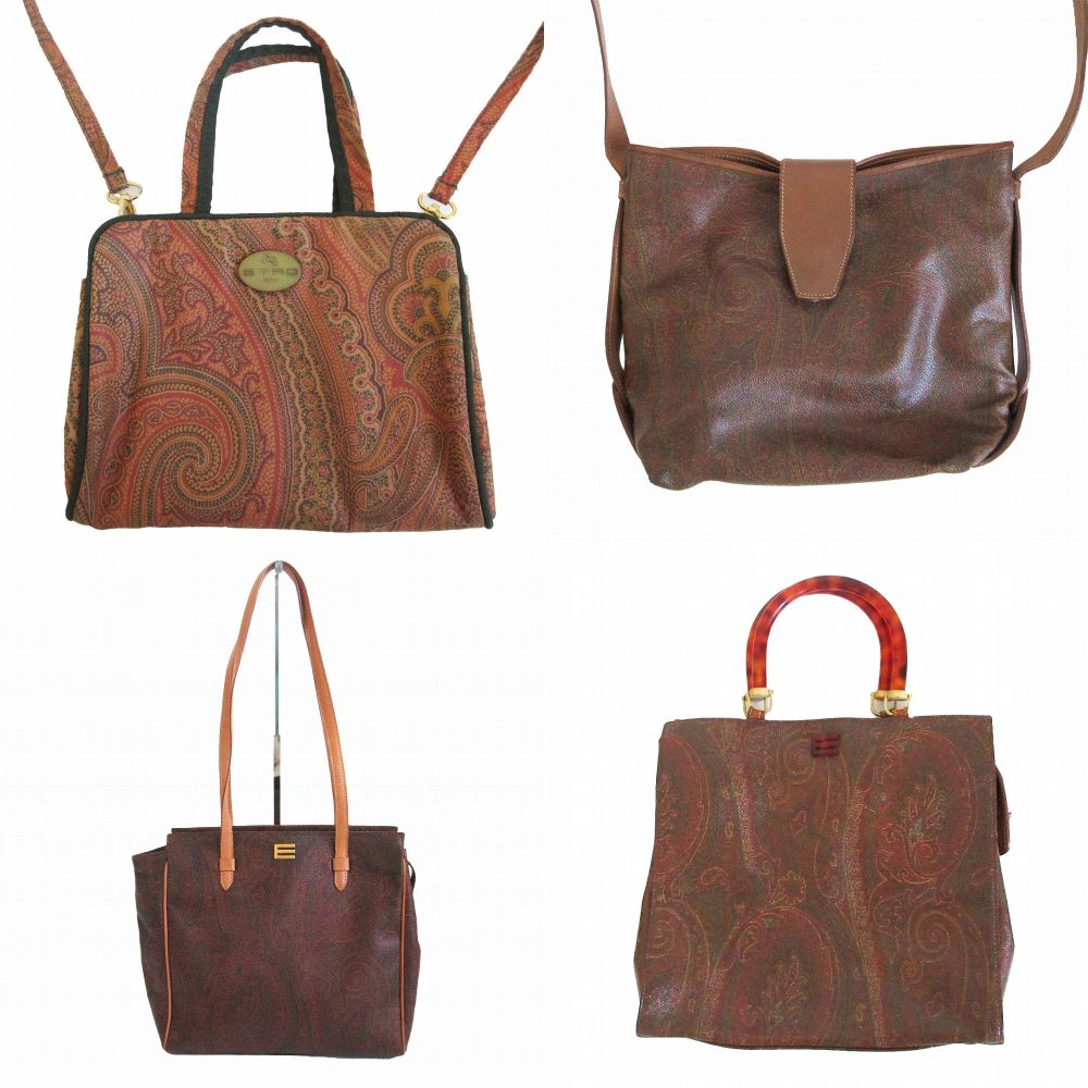 ETRO エトロ ペイズリー柄 バッグ 4点 セット ブラウン レディース 【中古】