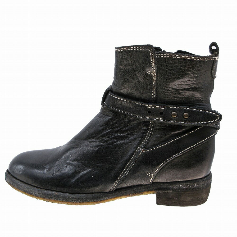 &nbsp; 商品名 &nbsp; 【SAYA サヤ ショートブーツ レザー ベルト サイドジップ 5078 靴 22cm ブラック 黒 レディース】 &nbsp; 表記サイズ &nbsp; 【22】 &nbsp; 実寸サイズ &nbsp;...