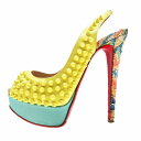 Christian Louboutin クリスチャンルブタン LADY PEEP SLING SPIKES スリングバック スパイク ハイヒールサンダル レディース 【中古】(4)