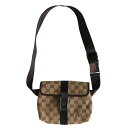 GUCCI グッチ GGキャンバス ウエストバッグ ボディバッグ ベージュ131236 200047 メンズ レディース 【中古】