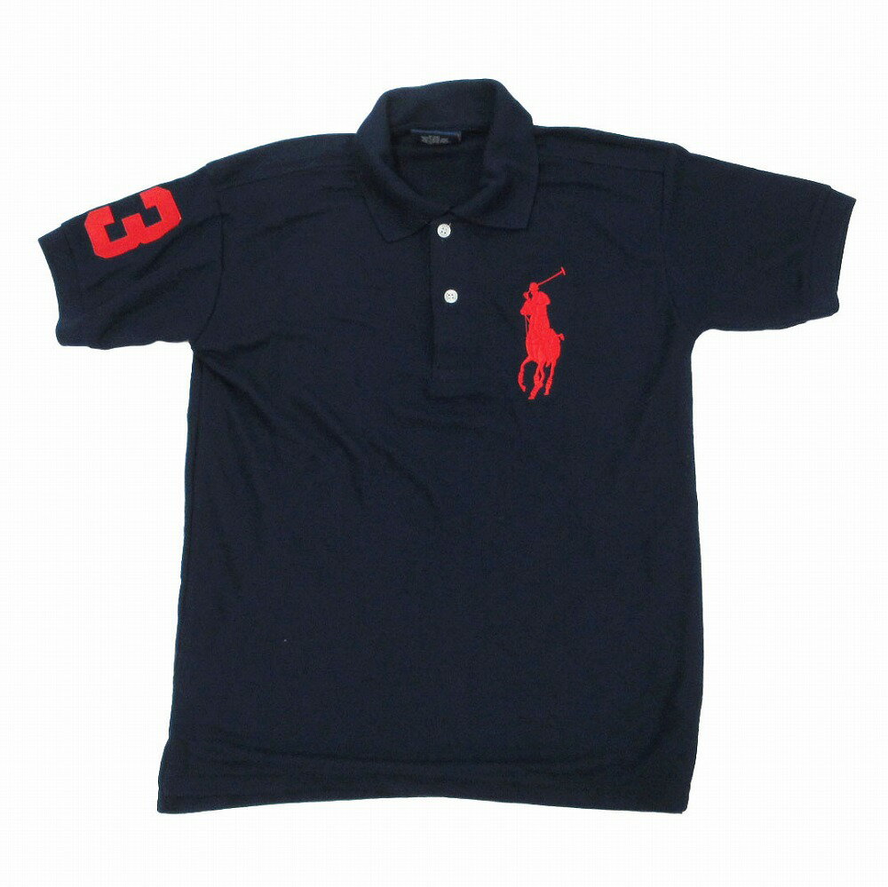 POLO SPORT RALPH LAUREN ポロスポーツラルフローレン ビッグポニー ポロシャツ 半袖 トップス ネイビー サイズS レディース 【中古】