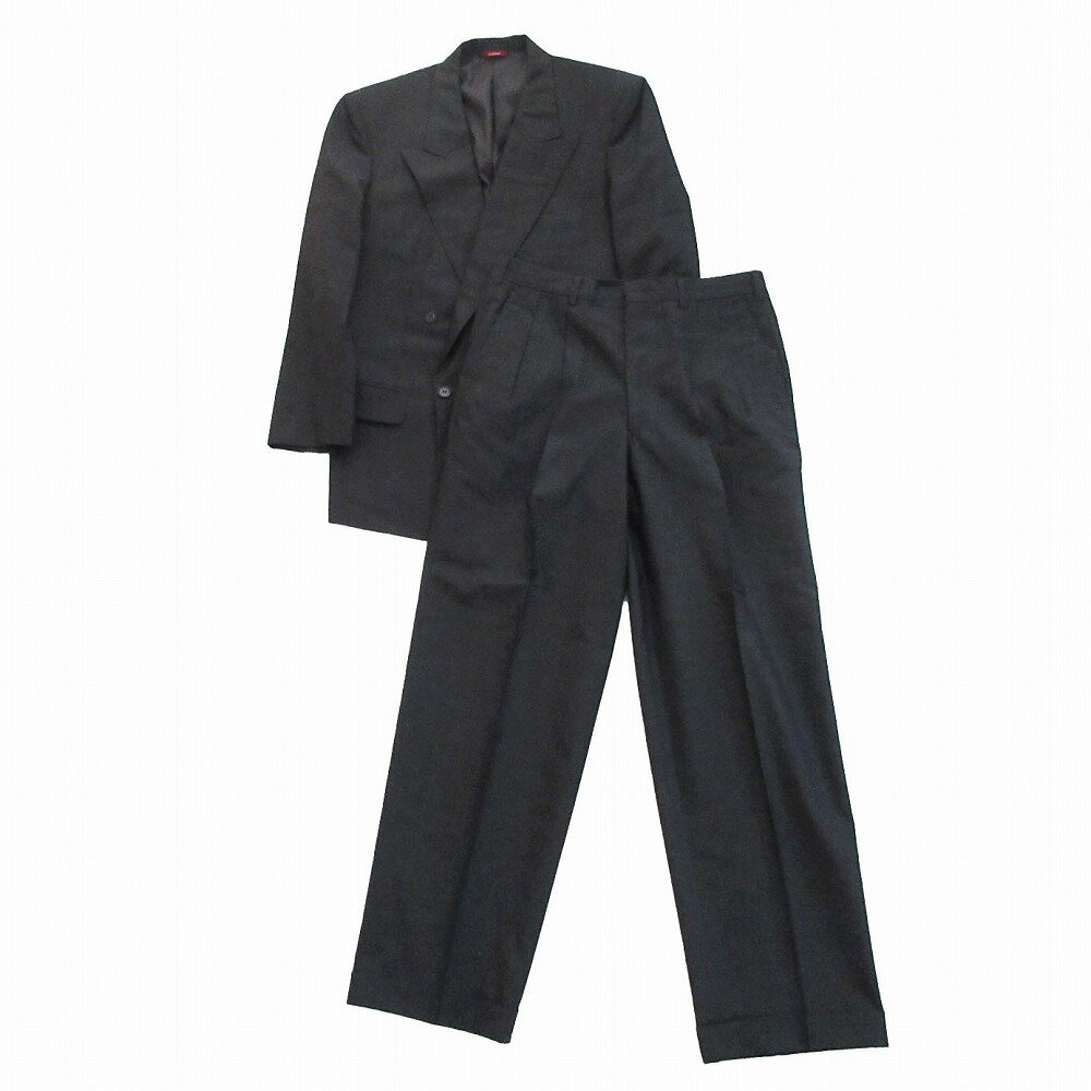 DURBAN ダーバン ダブルスーツセットアップ ピークドラペル 2タック サイズM ネイビー メンズ 【中古】