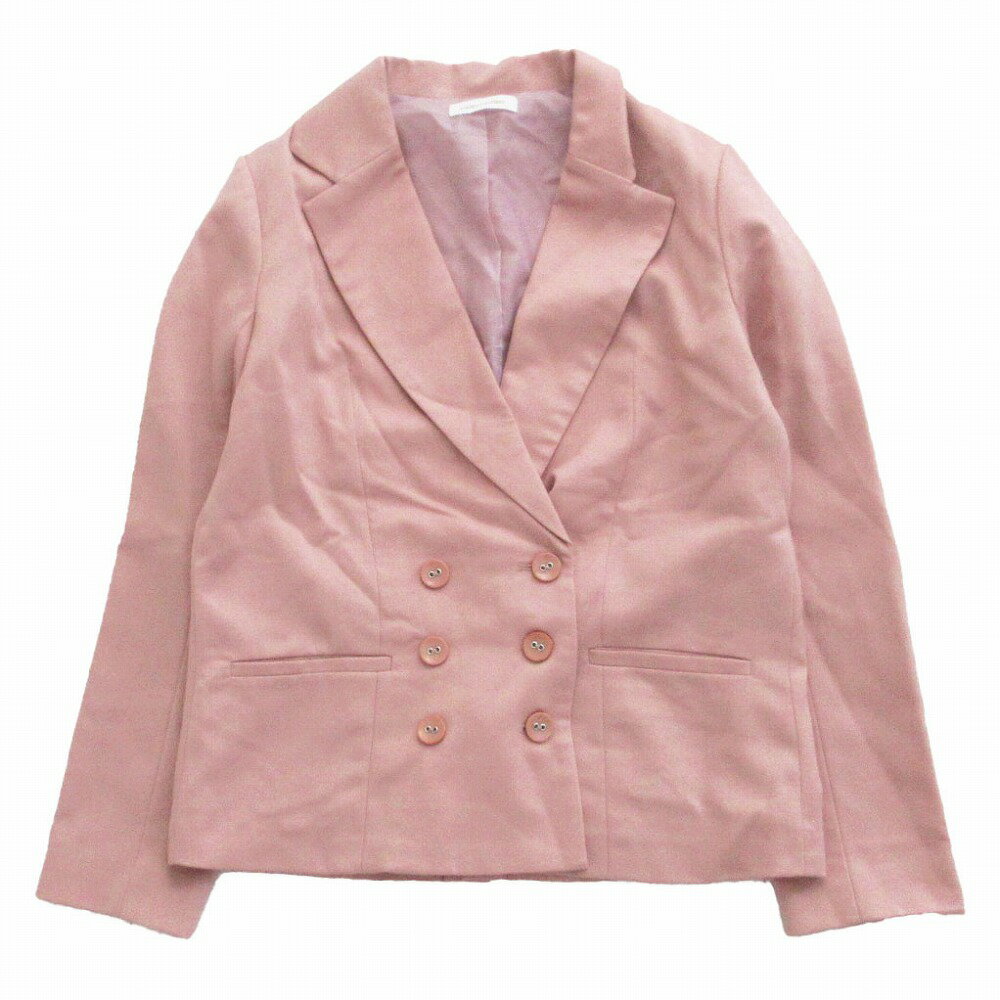 merry jenny メリージェニー ダブルブレスト テーラードジャケット ピンク F 281410130701 レディース 【中古】