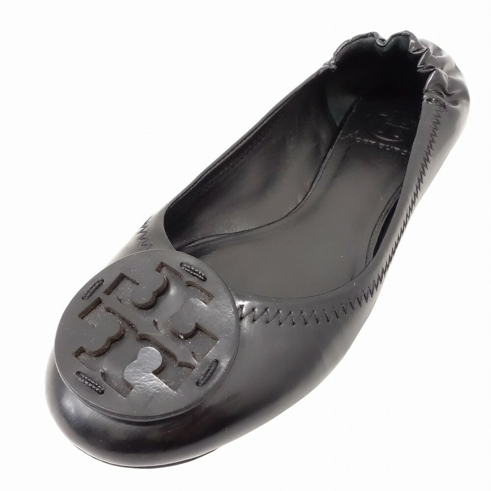 TORY BURCH トリーバーチ バレエシューズ パテントレザー フラット パンプス シューズ 6 23cm ブラック..