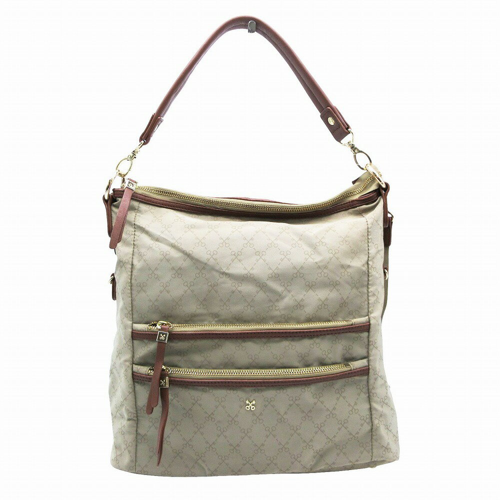 SAZABY クロスキー モノグラム 4way リュック トート ショルダー 二つ折り バッグ ナイロン カバン カ..