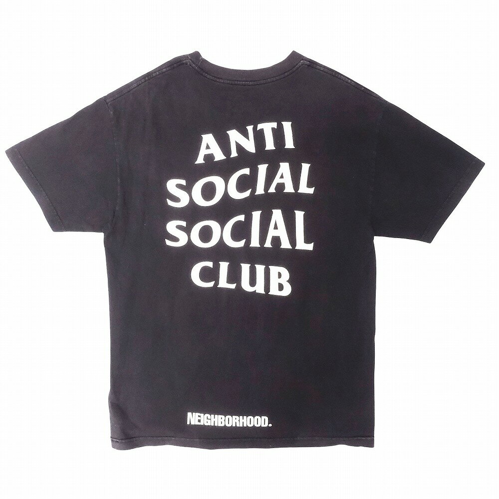 18ss NEIGHBORHOOD × Anti Social Social Club TURBO Tシャツ 半袖 ネイバーフッド アンチソーシャル トップス L 黒 メンズ 【中古】