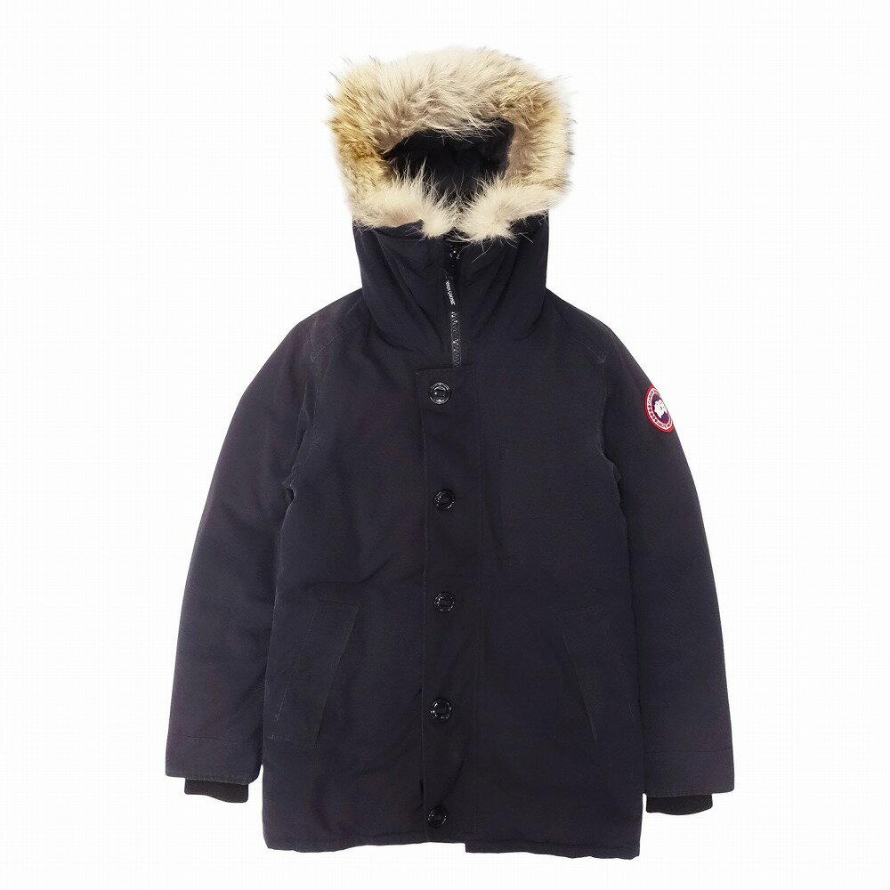 【美品】カナダグース ジャスパー ダウンジャケット ファー 2WAY ネイビー カナダグースダウンジャケットファー付きMサイズネイビー