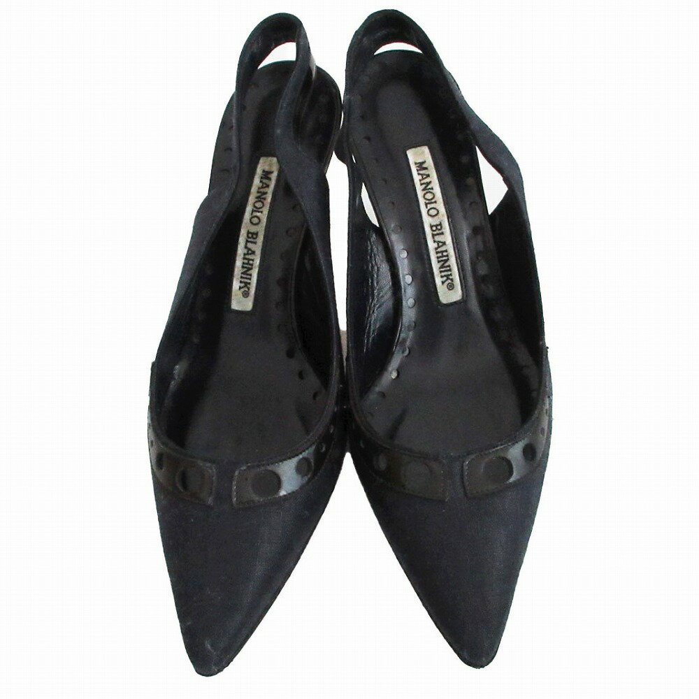 【マノロブラニク】パンプス 22.5 クロコ型押し ポインテッドトゥ 黒 ヒール 楽天市場】Manolo Blahnik マノロブラニク（パンプス｜レディース靴