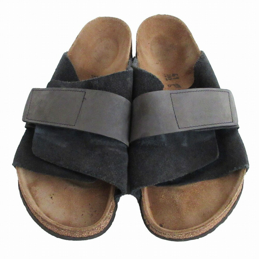 ビルケンシュトック BIRKENSTOCK KYOTO キョウト ヌバック サンダル シューズ ネイビー サイズ26.5cm 41.5 メンズ 【中古】