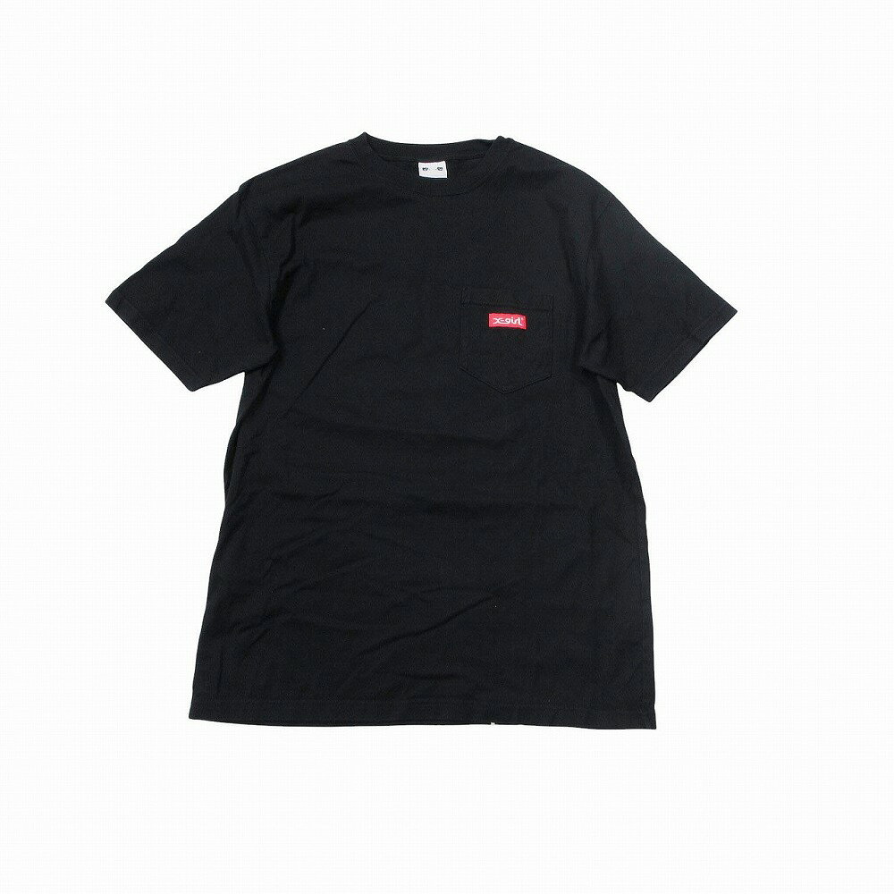 エックスガール X-girl ロゴ Tシャツ カットソー 半袖 クルーネック 05172142 サイズ2 M トップス ブラック 黒 レディース 【中古】
