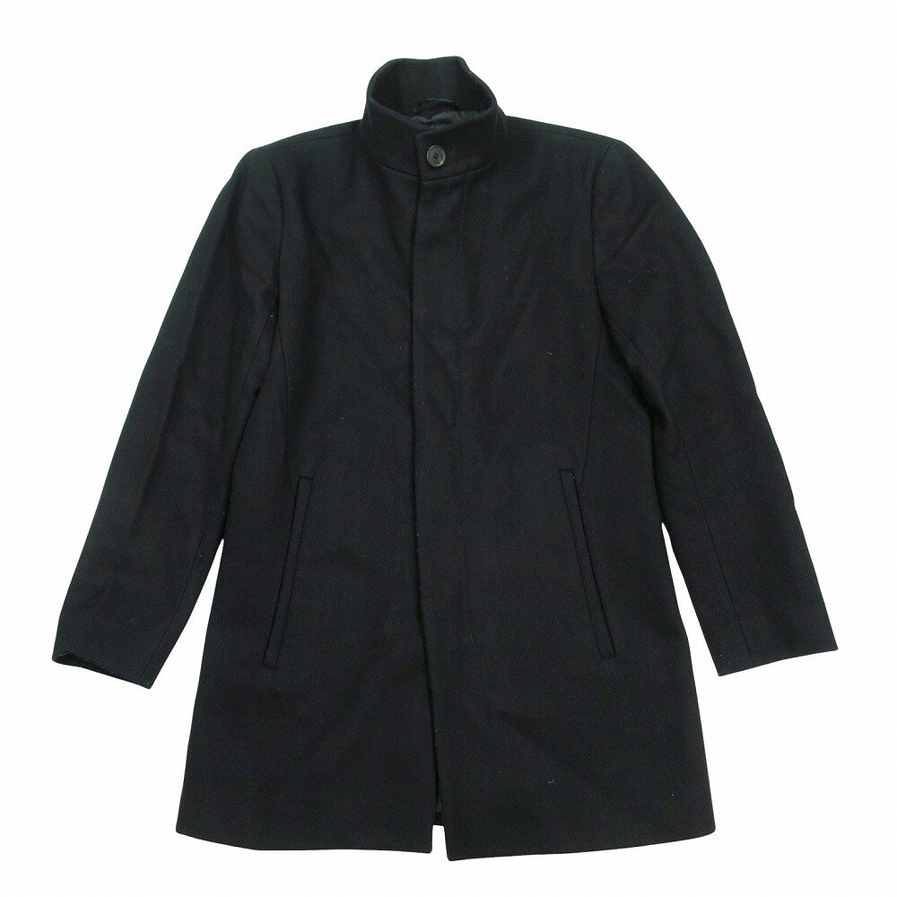 Theory　セオリー　メンズ　ステンカラーコート　黒　40 （L）ダブルジップ theory】セオリー ステンカラーコート スプリング ブラック - メルカリ