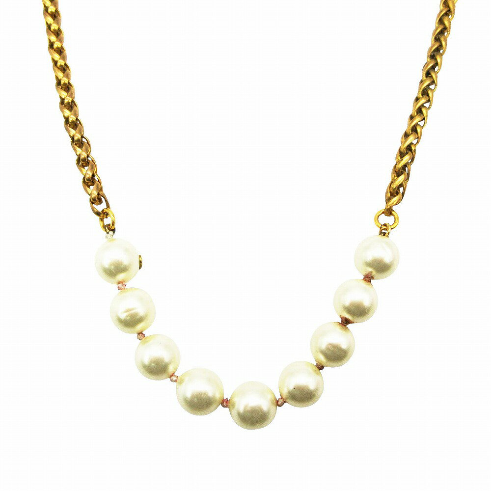 CHANEL シャネル ヴィンテージ 94P パール ゴールド ロングチェーン ネックレス レディース 【中古】 /TNT