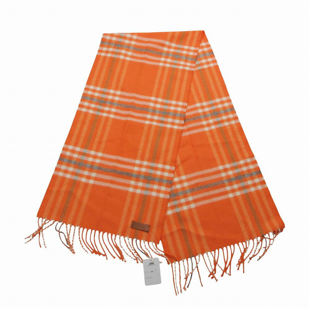 HERMES エルメス カシミヤマフラー オレンジ 中古・古着通販】HERMES (エルメス) カシミヤ大判マフラー オレンジ