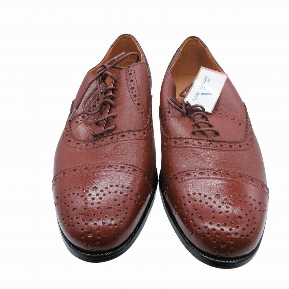 未使用品 Rudolph Valentino ルドルフヴァレンティノ ストレートチップ ドレスシューズ 39 24cm メンズ 【中古】