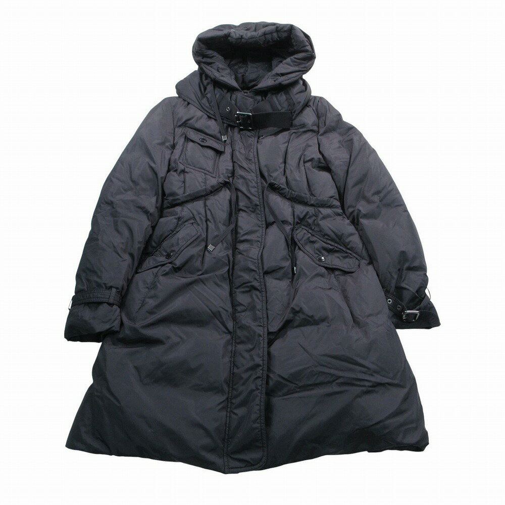 MONCLER モンクレール PHALANGERE ファランジェール 2WAY ダウンコート アウター ブラック サイズ3 L レディース 【中古】