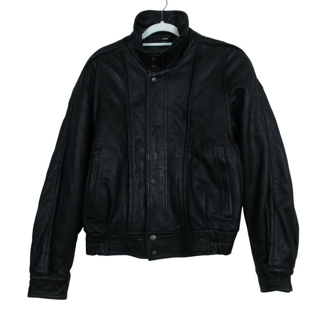 ROBERT COMSTOCK THERMOLITE CORE ロバートコムストック ジップアップ レザージャケット アウター ブラック M メンズ 【中古】