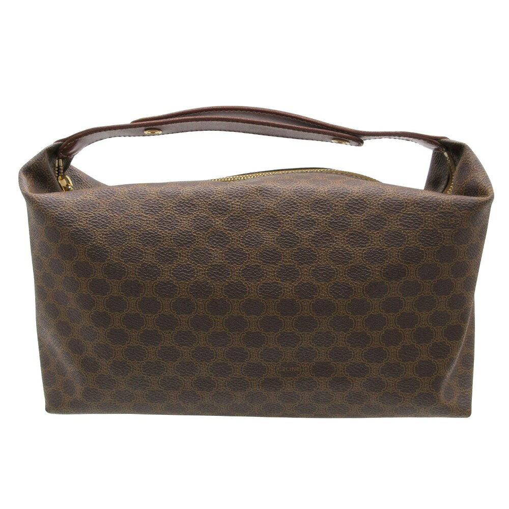 CELINE セリーヌ ヴィンテージ マカダム柄 ワンショルダーバッグ バニティバッグ MC99/2 ブラウン レディース 【中古】