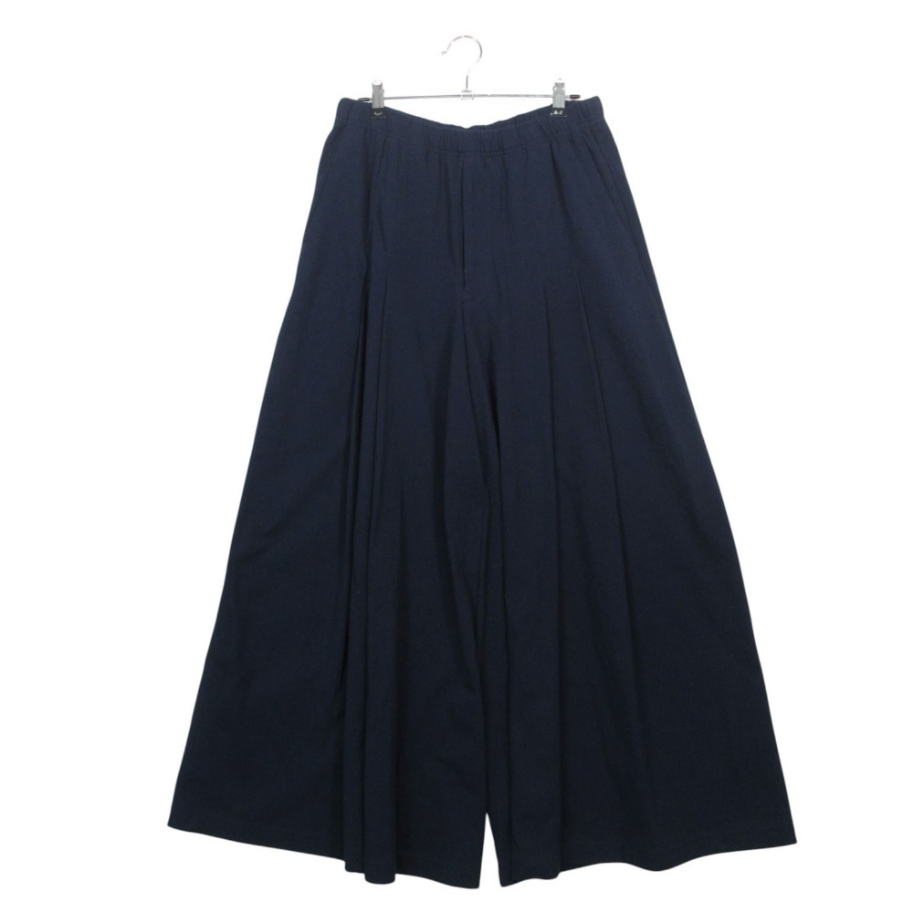 LAD MUSICIAN ラッドミュージシャン 22AW 40/1 CLOTH PANTS ワイドフレアパンツ ボトムス ネイビー 44 S 2222-652 メンズ 【中古】