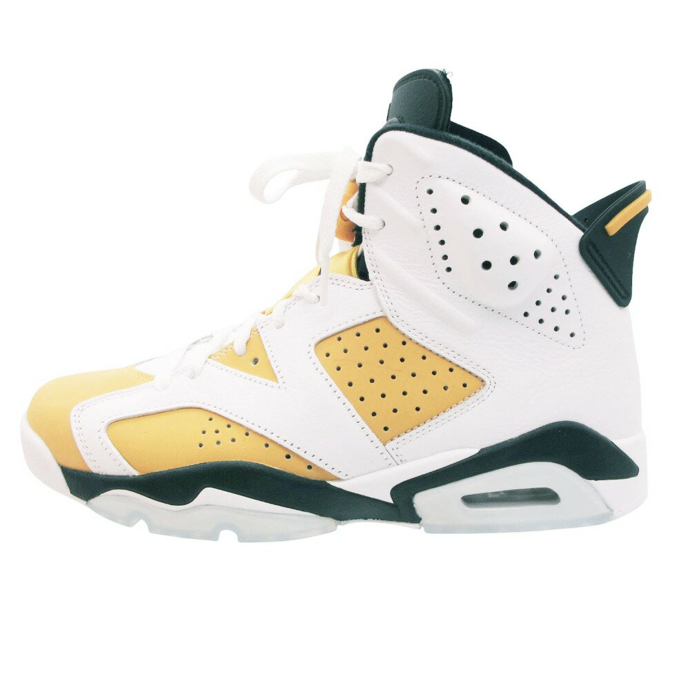 ナイキ エアジョーダン 6 レトロ ホワイト/イエローオークル/ブラック CT8529-170 AIR JORDAN 6 RETRO 26.5cm メンズ