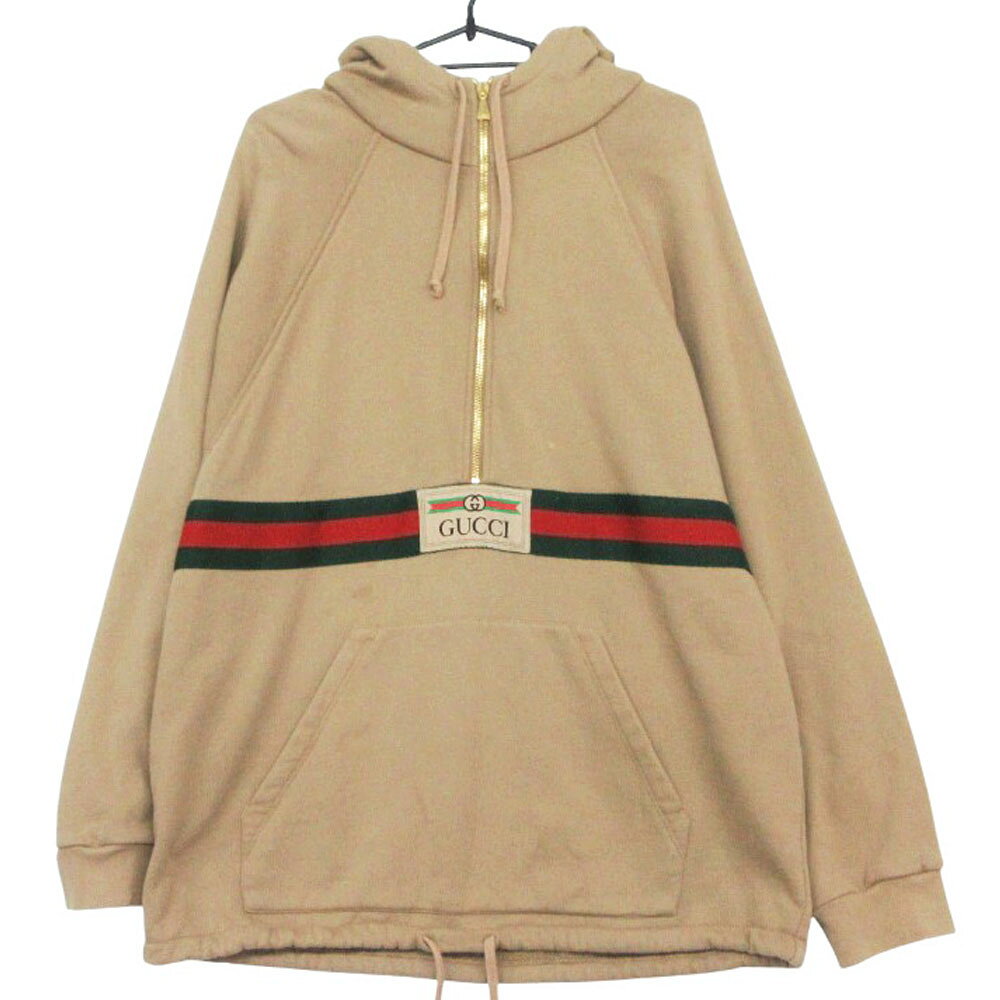 GUCCI グッチ ウェブ ラベル シェリーライン スウェットプルオーバーパーカー トップス 644656 XJC3W M レディース 【中古】