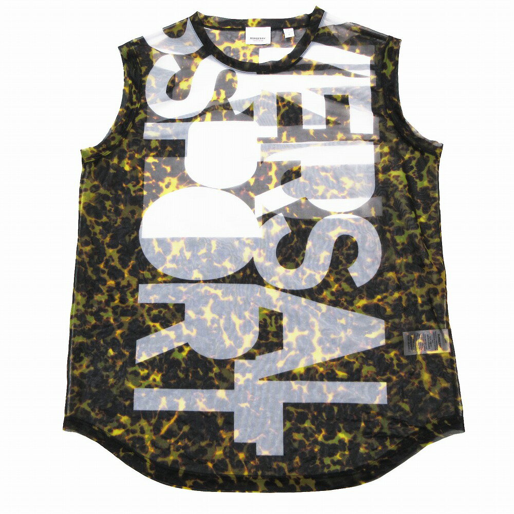 バーバリー Burberry London 22SS Printed Polyester Top ロゴプリント レオパード柄 トップス サイズS レディース 【中古】