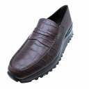 極美品 TOD'S×Alber Elbaz トッズ×アルベールエルバス クロコ型押し ローファー バーガンディ サイズ29.5cm メンズ 【中古】
