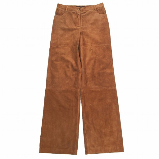Weekend Max Mara マックスマーラ スエード パンツ ストレート 本革 ボトムス ハンガリー製 サイズ42 M キャメル レディース 【中古】 Weekend Max Mara マックスマーラ スエード パンツ ストレート 本革 ボトムス ハンガリー製 サイズ42 M キャメル レディース 【中古】