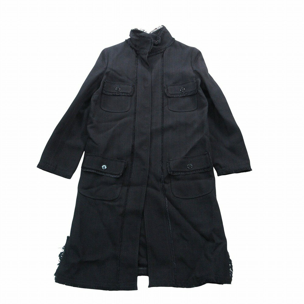 Rakuten - 未使用品 DOLCE&GABBANA ドルチェアンドガッバーナ レーヨン スタンドカラーコート アウター F0534T 36 S レディース 【中古】