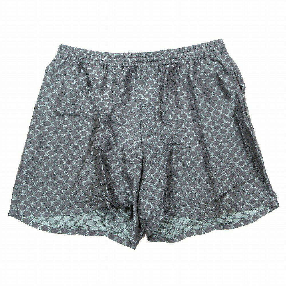 Rakuten - LOUIS VUITTON ルイヴィトン 24AW ジャカードモノグラムシルクプレンドショートパンツ グレー サイズXL メンズ 【中古】